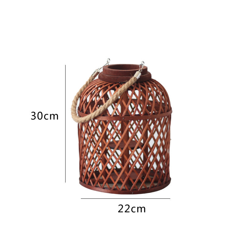 Dekorative Laterne aus geflochtenem Material Karnz