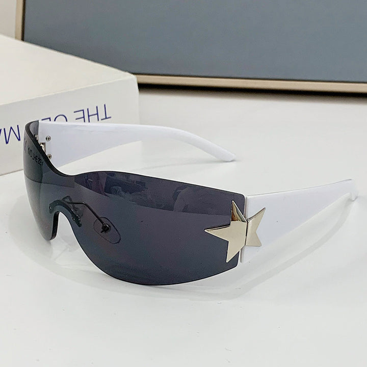 Damen modische Sonnenbrille mit künstlerischem Sternenakzent Karnz