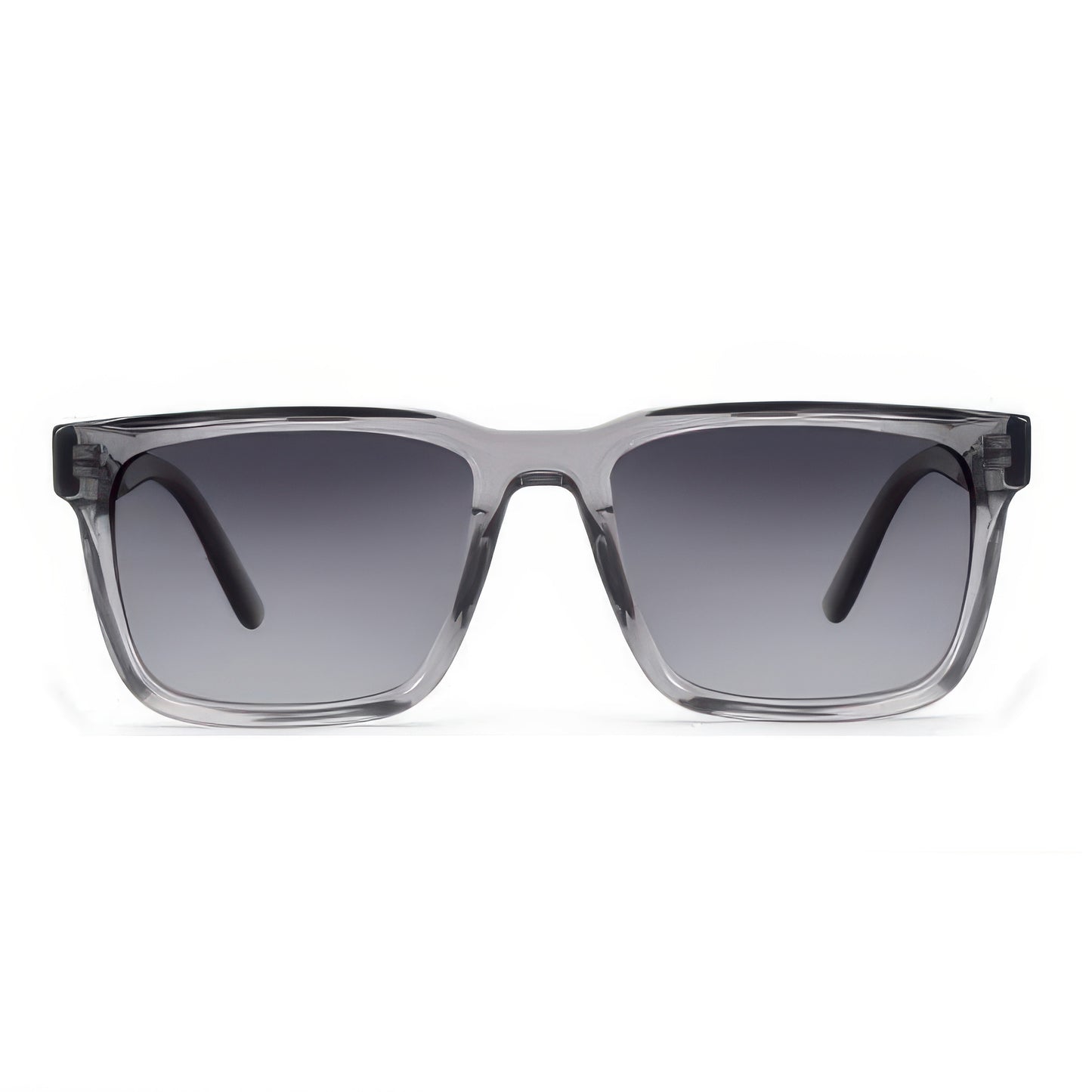 Damen modische Sonnenbrille mit klarem Kunststoffrahmen und multifunktionalen Gläsern Karnz