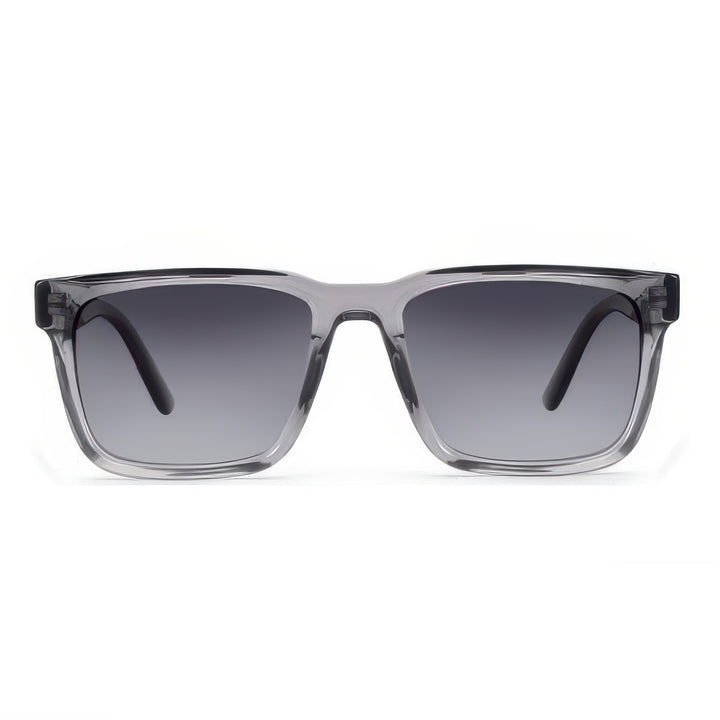 Damen modische Sonnenbrille mit klarem Kunststoffrahmen und multifunktionalen Gläsern Karnz