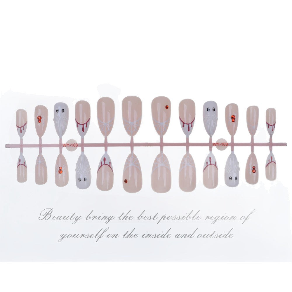 Kreatives thematisches Press-On Nagelset Karnz