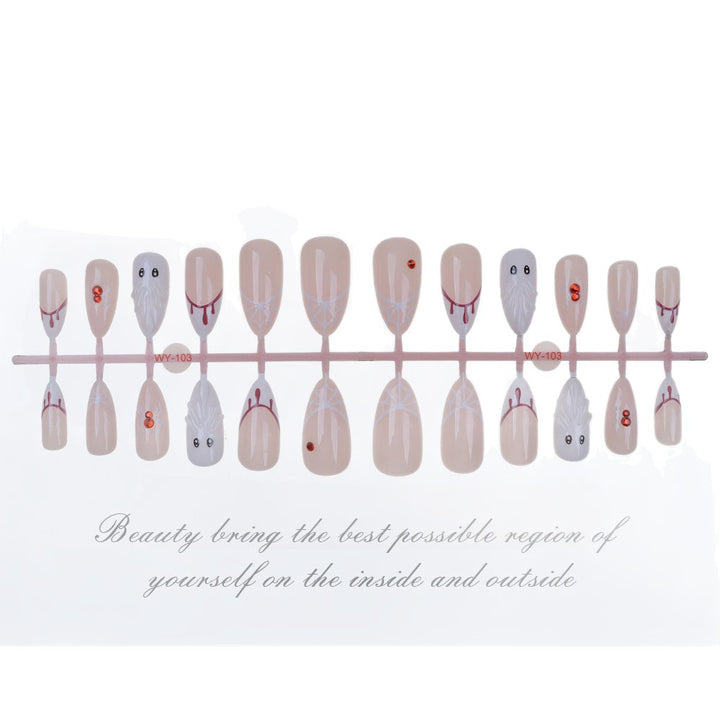 Kreatives thematisches Press-On Nagelset Karnz