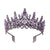 Damen Opulente Tiara mit schwarzem Kristallbesatz Karnz