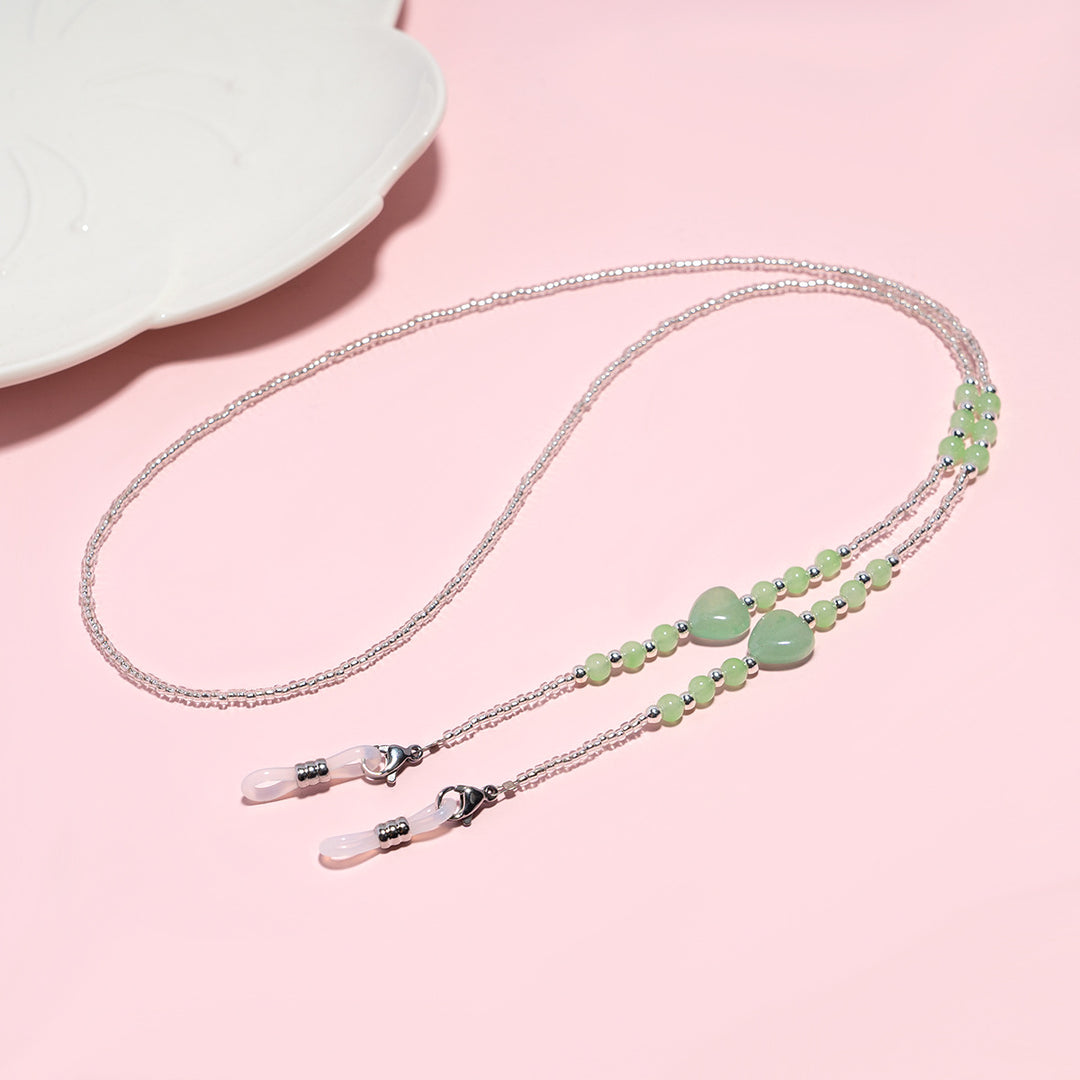 Elegante Perlen Brillen Kette Karnz