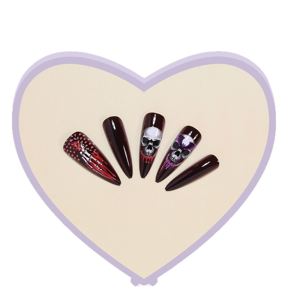 Künstlerische Gothische Schädel Nagelkunst Tipps Karnz