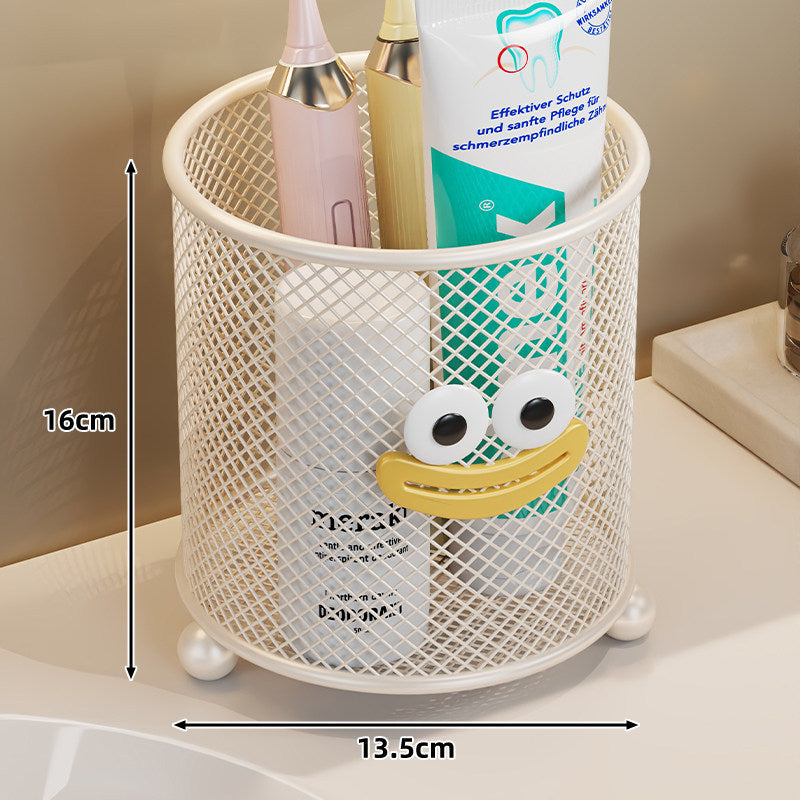Dekorativer Mesh Quadrat Kosmetikanstrich und Haartool Halter