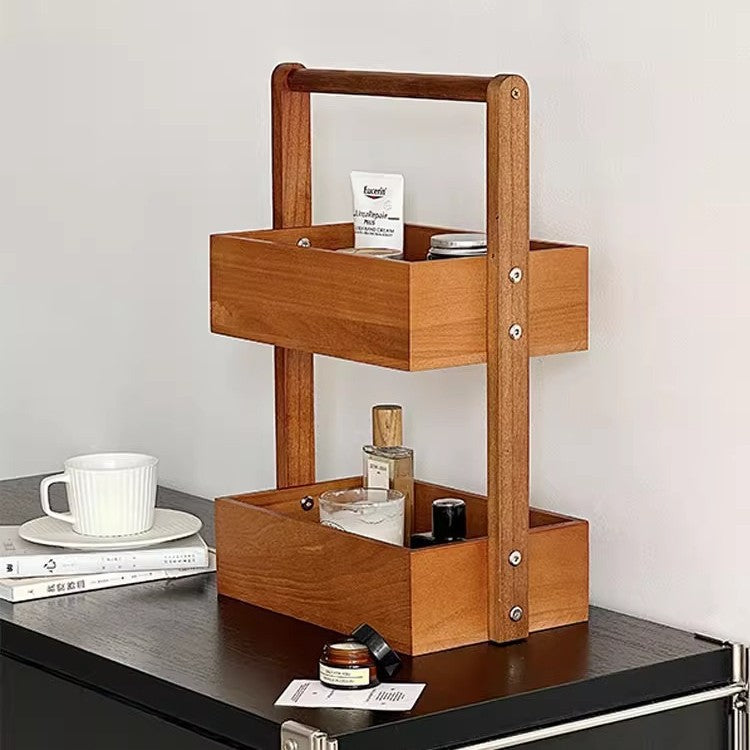 Holz Mehrstufiger Kosmetikorganisator Karnz