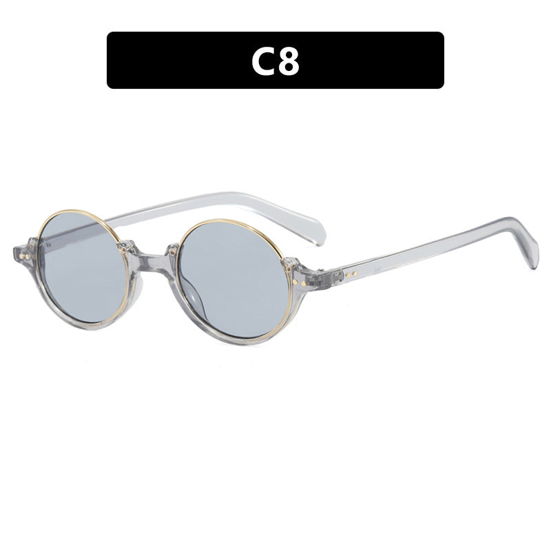 Damen runde Sonnenbrille mit elegantem Kunststoffrahmen Karnz