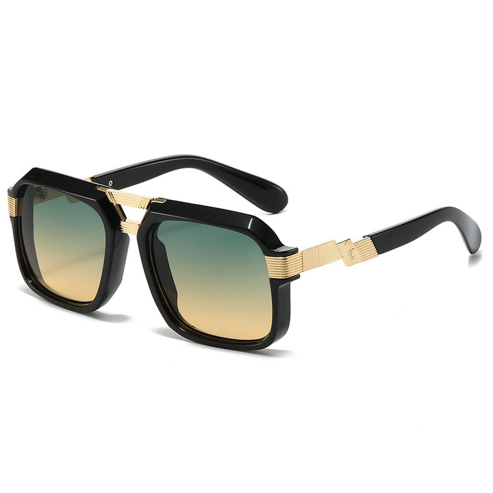 Oversized quadratische Sonnenbrille mit metallischen Details Karnz