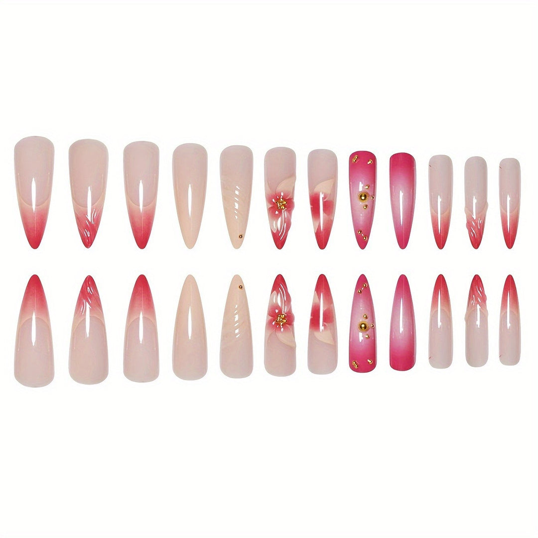 Florale dekorative Acryl-Nagelverzierung Karnz
