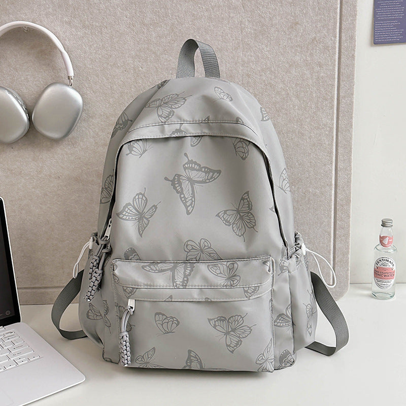 Elegante Schmetterlingsdruck Rucksack Karnz