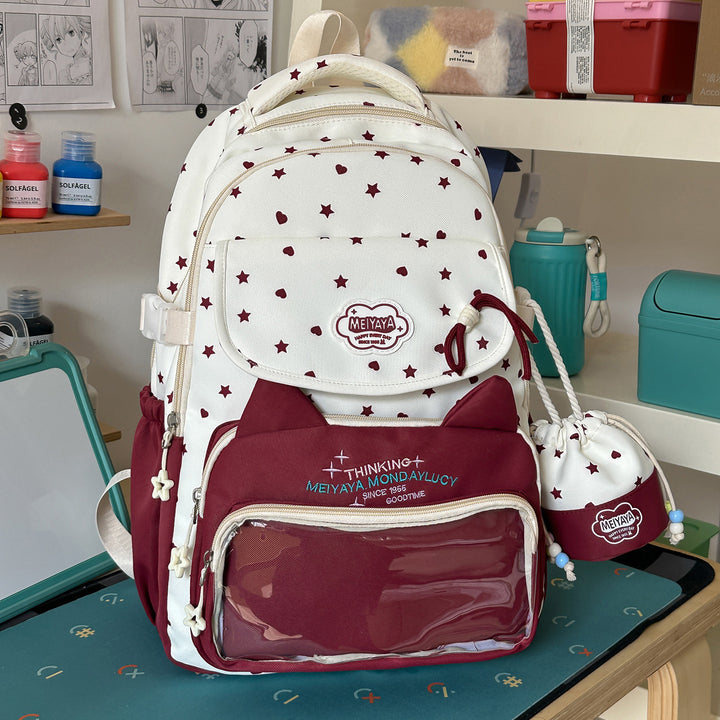 Stylische Wasserfeste Sternmuster Rucksack Karnz