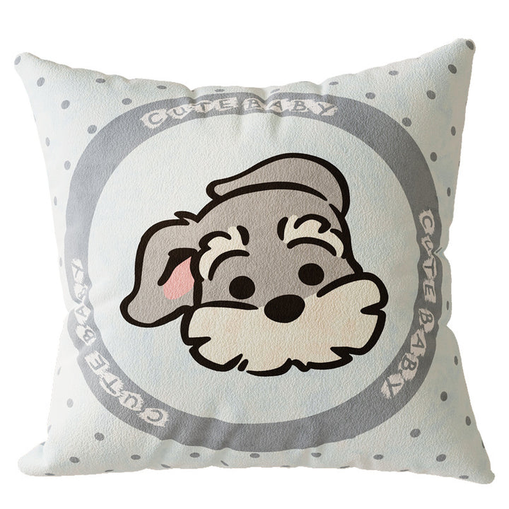 Plush Cartoon Animal Nursery Throw Pillow Cover with Velvet Texture and Concealed Zipper
