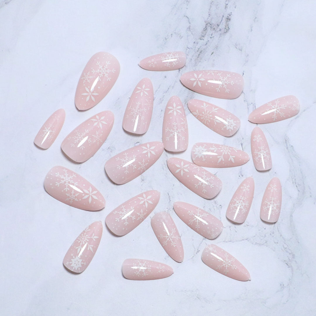 Künstlerisches Glitter Press-On Nagelset Karnz