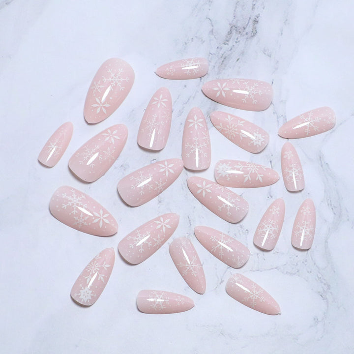 Künstlerisches Glitter Press-On Nagelset Karnz