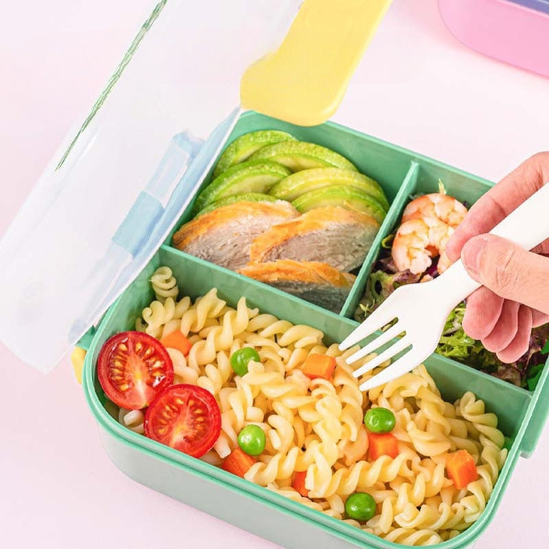 Multifunktionale Lunchbox mit integriertem Besteck