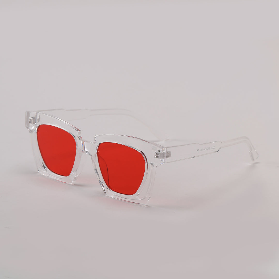Damen trendige geometrische Sonnenbrille mit stilvollem, quadratischem Rahmen Karnz