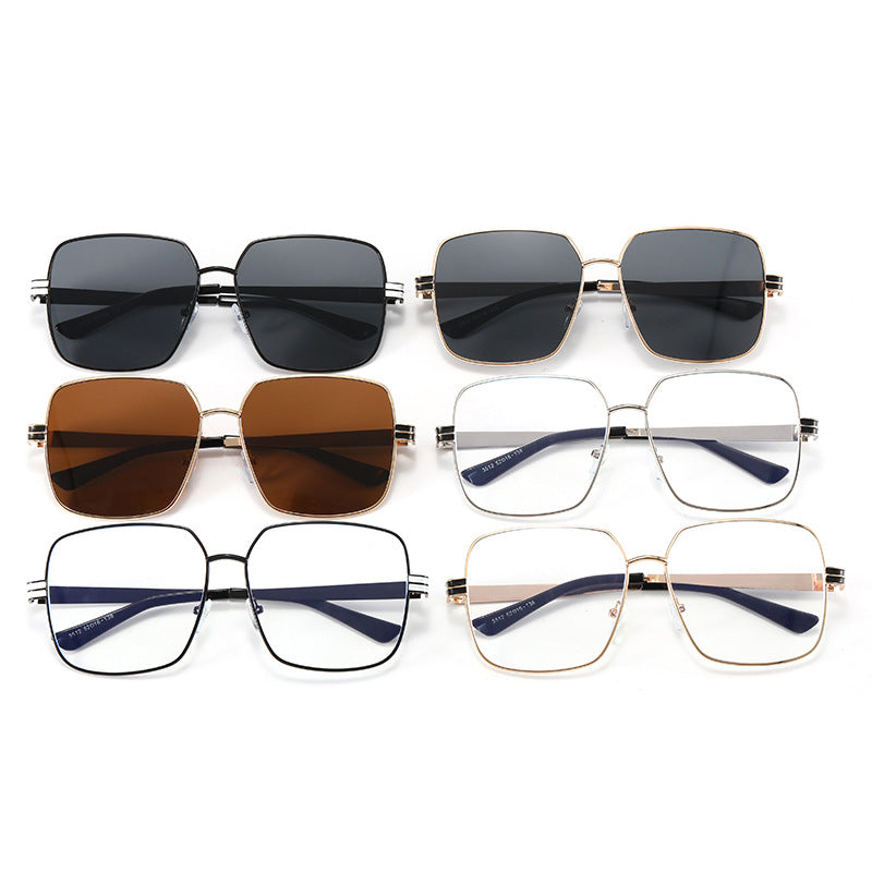 Damen modische quadratische Brille mit filigranem Metallrahmen Karnz