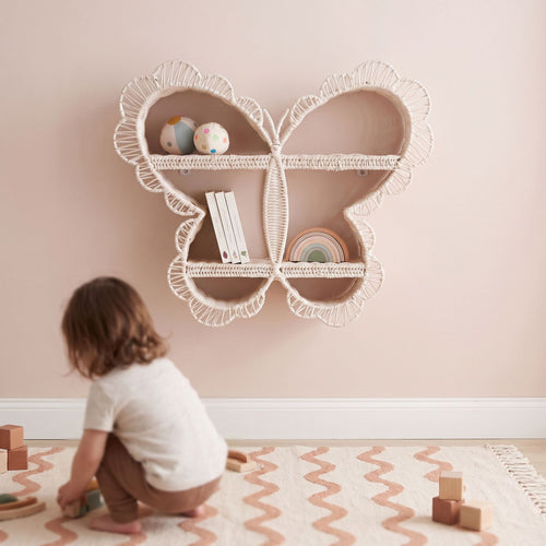 Verspieltes Wandregal im Schmetterlingsdesign Karnz