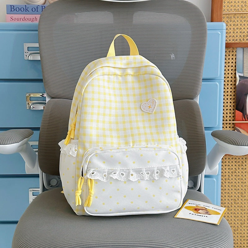 Stylisher Gingham-Muster Rucksack Karnz