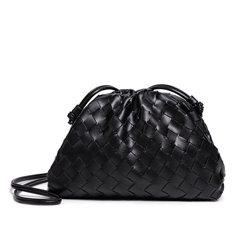 Elegante Gewebte Leder Eimer Tasche Karnz