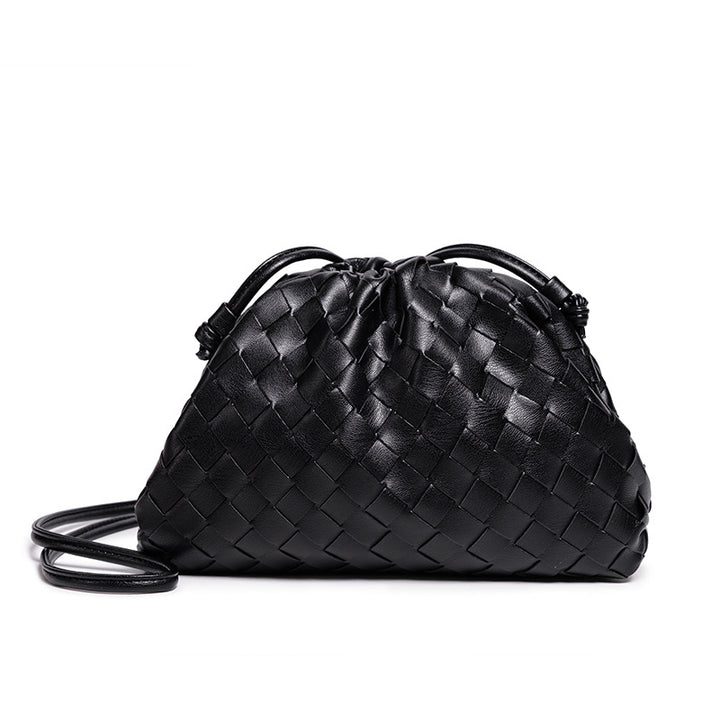 Elegante Gewebte Leder Eimer Tasche Karnz