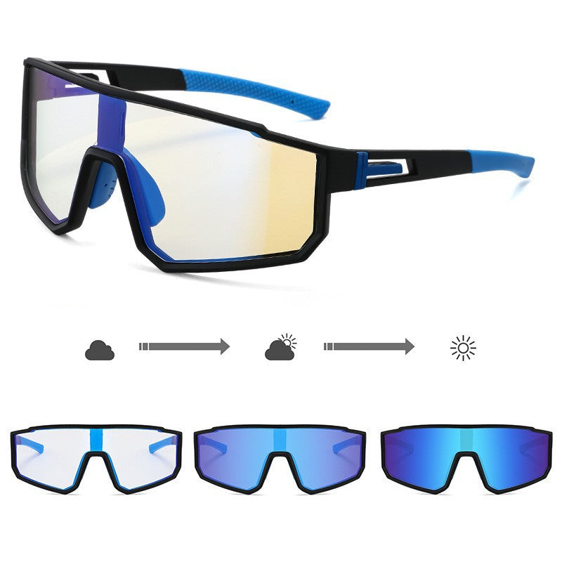 Unisex Sportliche Performance-Sonnenbrille mit intelligentem Lichtwechsel Karnz