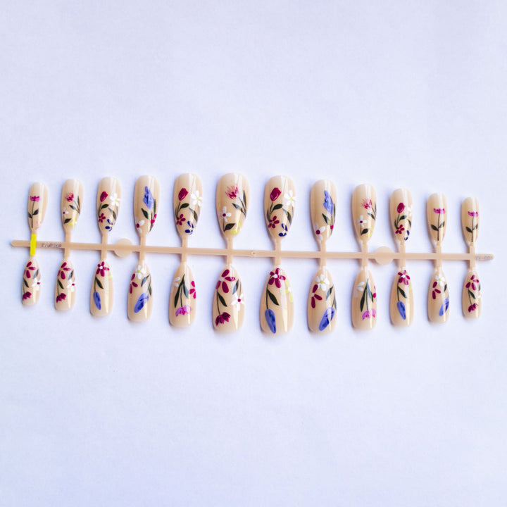 Florale Kunst Nageldekor Set