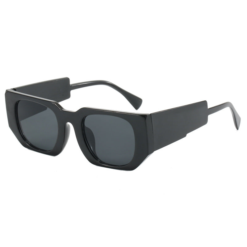 Damen geometrische Oversized-Sonnenbrille mit breitem Design Karnz