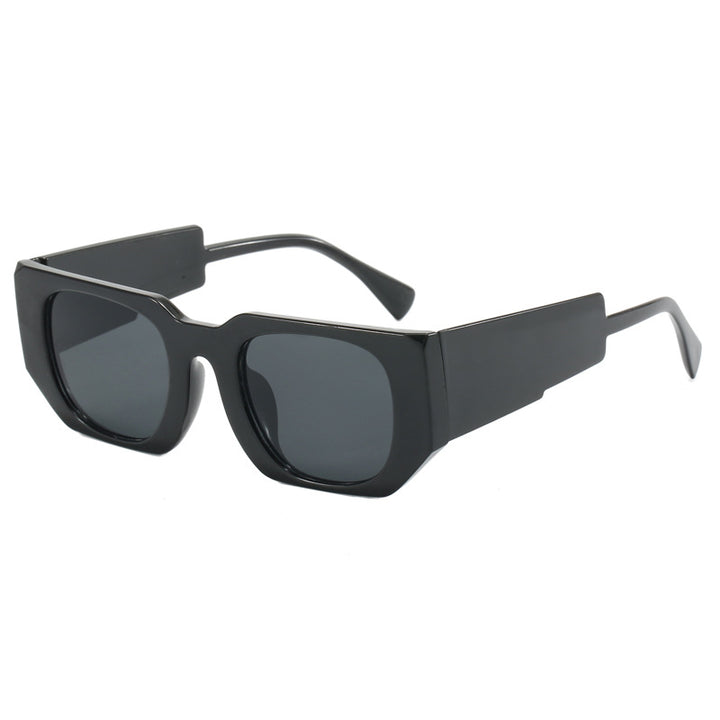 Damen geometrische Oversized-Sonnenbrille mit breitem Design Karnz