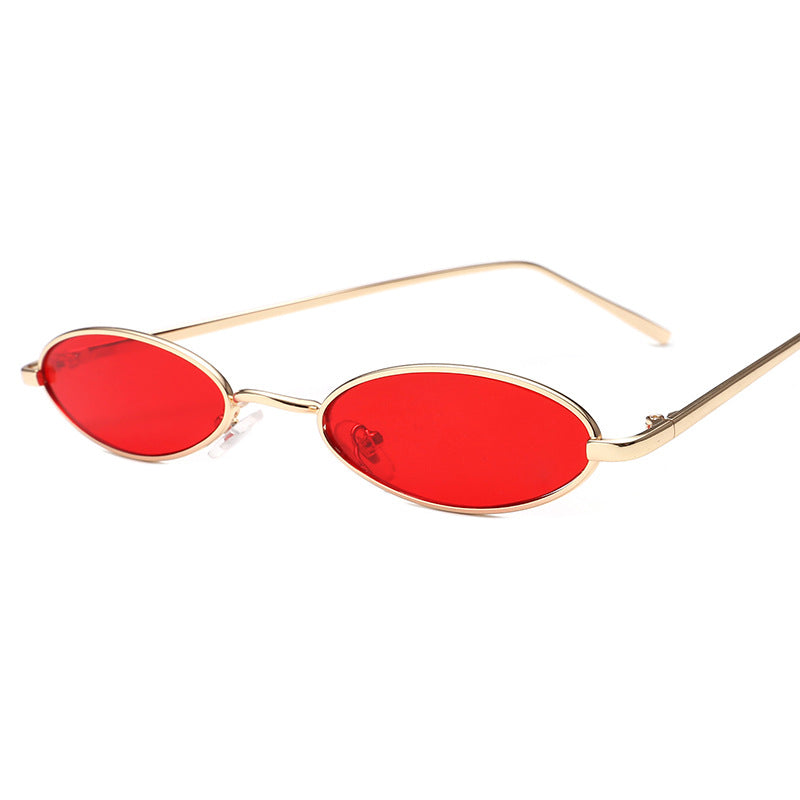 Damen elegante Sonnenbrille im ovalen Metallrahmen Karnz