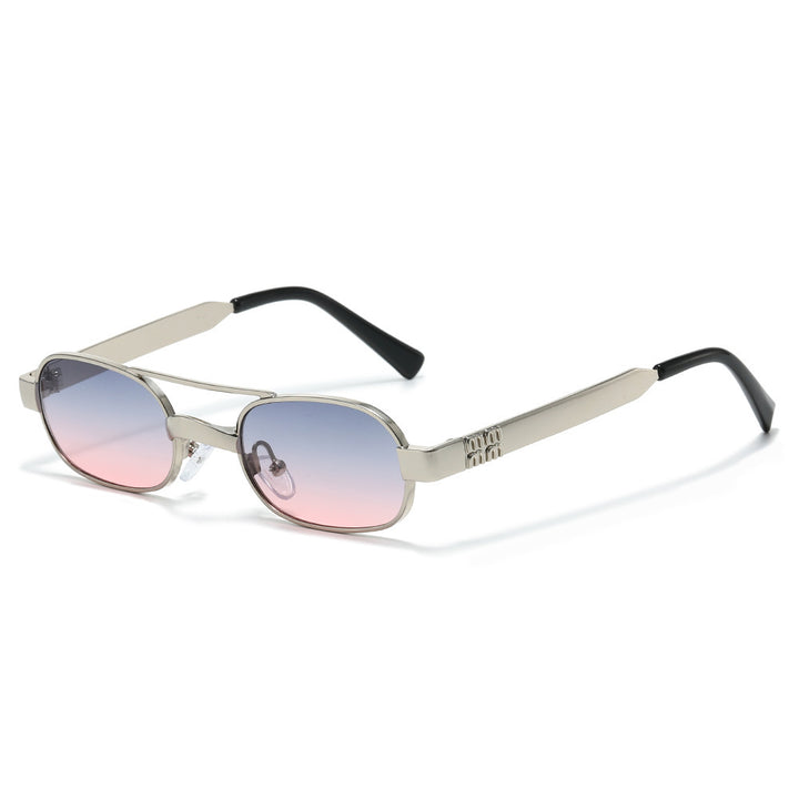 Stylische Minimalistische Oval Sonnenbrille Karnz