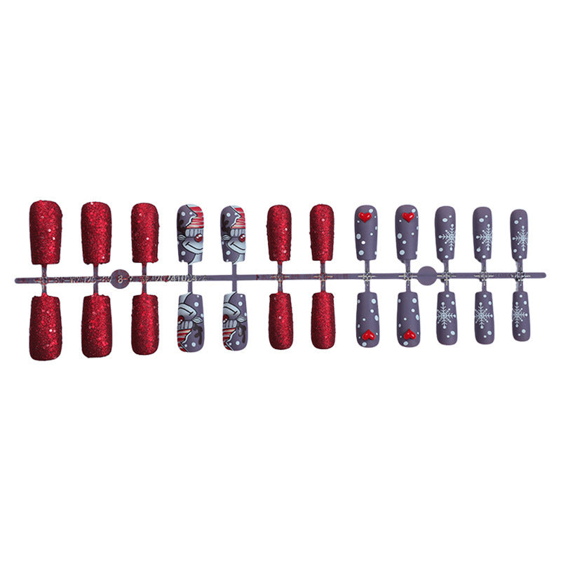 Festliches, Feiertags-Themen Press-On Nagelset Karnz
