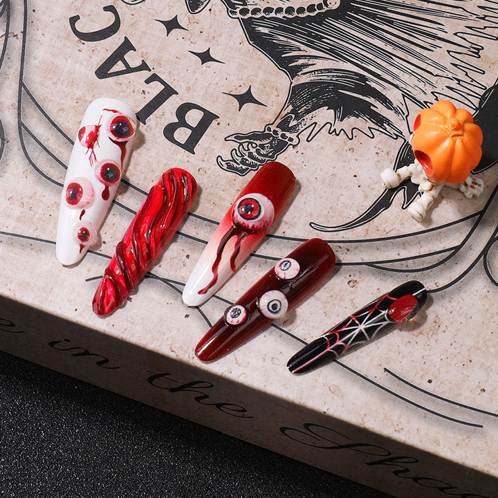 Kreatives Halloween-Themen Press-On-Nagelset Karnz