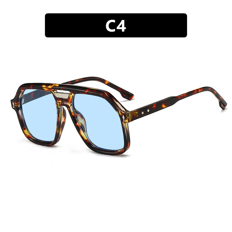 Damen oversized Sonnenbrille mit polygonalem Rahmen und UV-Schutz Karnz