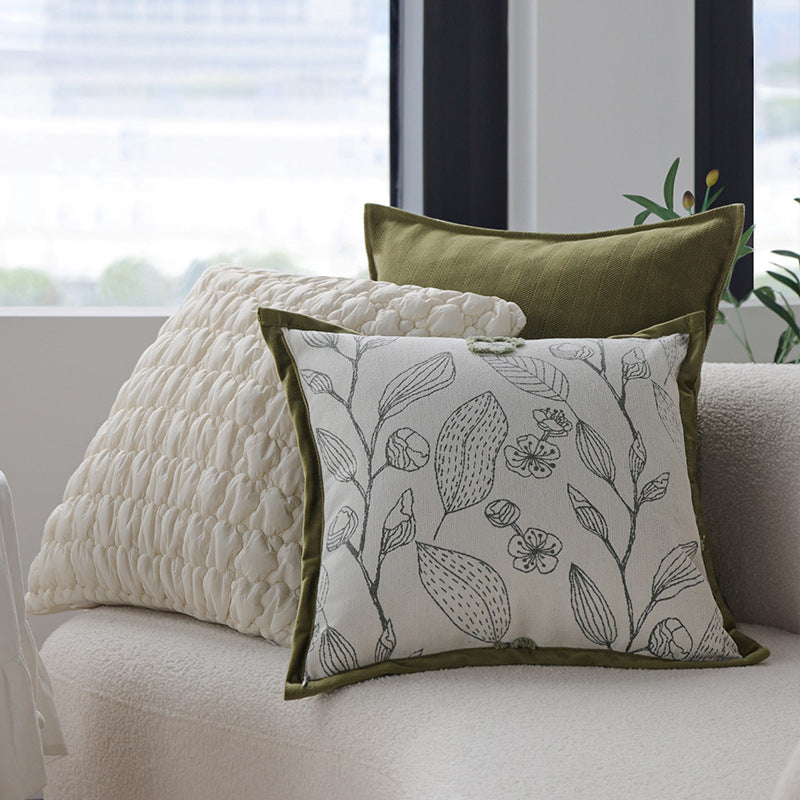 Dekoratives Kissen mit botanischem Design