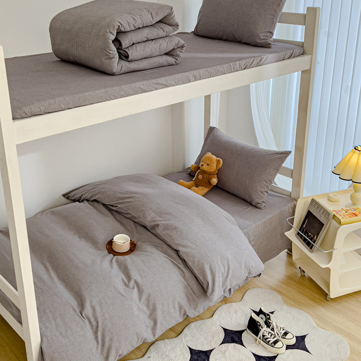Leichtes Baumwolle Etagenbett Bettwäsche Set mit Bettbezug, Kissenbezug und Spannbettlaken