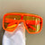 Damen sportive Sonnenbrille mit futuristischem Design und breiter Front Karnz