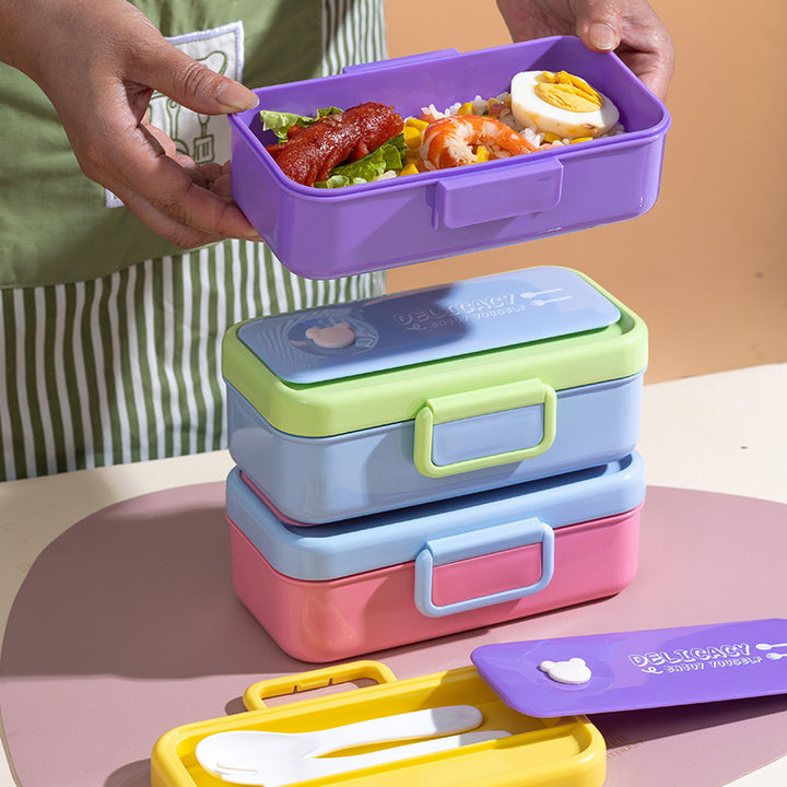 Mehrschichtige Bento-Lunchbox mit sicherem Verschluss