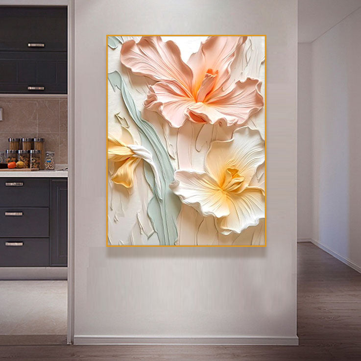 Dekorative Blumenreiche Leinwandkunst