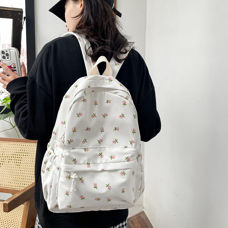 Florales Druck Alltags-Rucksack Karnz