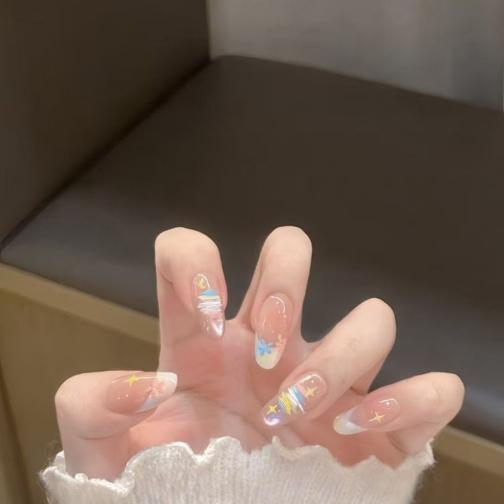 Süßes Künstlerisches Press-On Nagelset Karnz