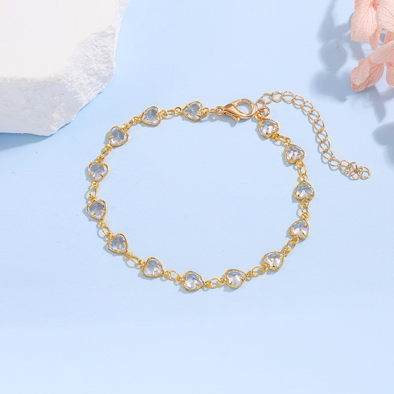 Elegante Glas-Ketten-Armband Karnz