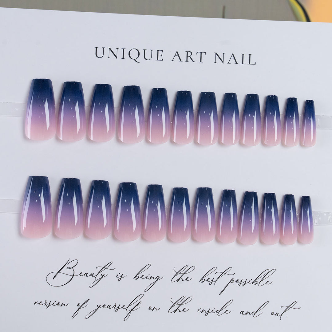 Ombre Lange-Stiletto Press-On Nägel