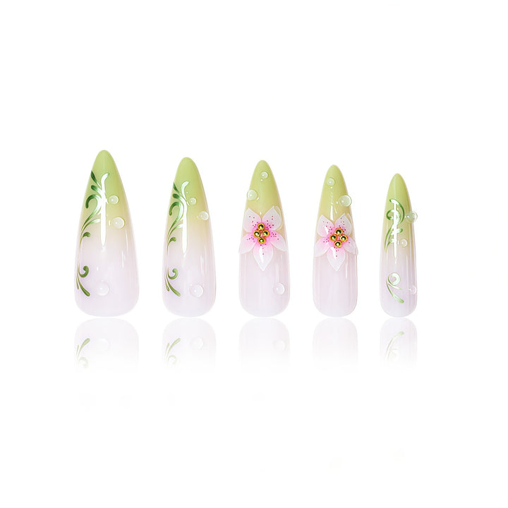 Elegante Stiletto Nagelkunst Verlängerungen Karnz