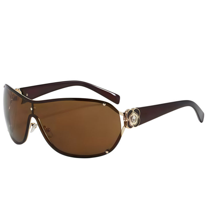 Modische Sonnenbrille mit Floralem Detail Karnz