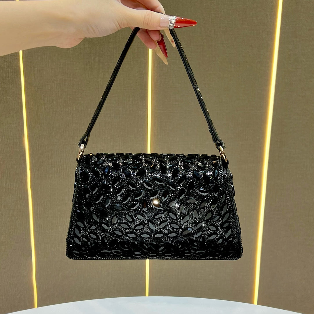 Verschnörkelte Kristall-Detail Abendhandtasche