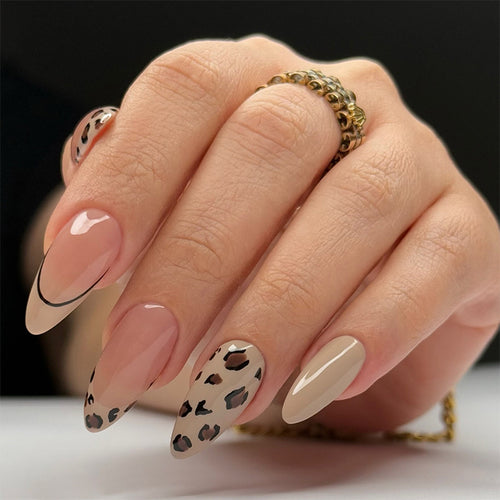 Leopard-Print Press-On-Nagelset Karnz