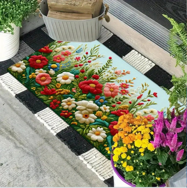 Dekorativer floraler Bereichsteppich Karnz