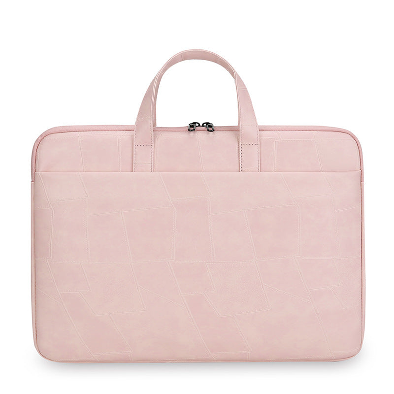 Premium Patchwork Leder Laptop Tasche Karnz
